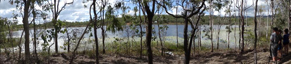 view of lake from day-area