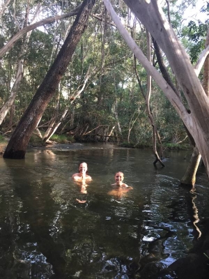 camp05_2019-07-02_Swimming in creek at campsite 5